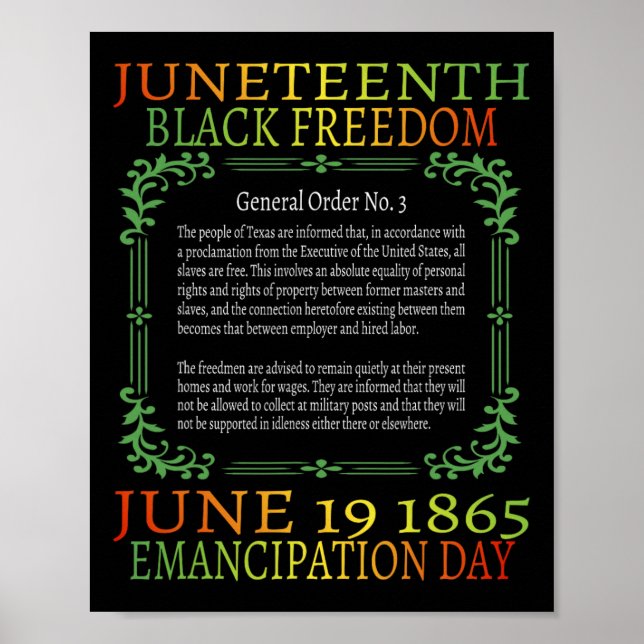 Poster Décima Sétima História Negra Africana Liberdade (Frente)