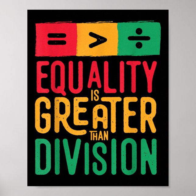 Poster Décima Sétima Igualdade É Maior Que Divisão Negra (Frente)
