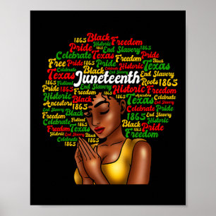 Poster Décima Sétima Melanina Negra Pêlos Naturais Afro W