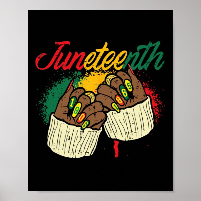 Poster Décima Sétima Unhas 1865 Meninas Afro-Americanas (Frente)