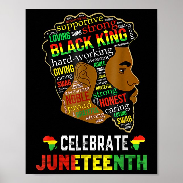 Poster Décimo De Junho É Meu Dia De Independência Rei Neg (Frente)