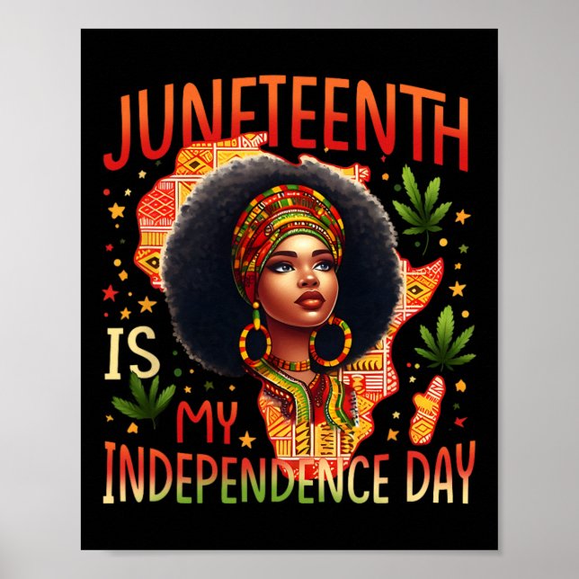 Poster Décimo Junho é o Dia da Independência História Neg (Frente)
