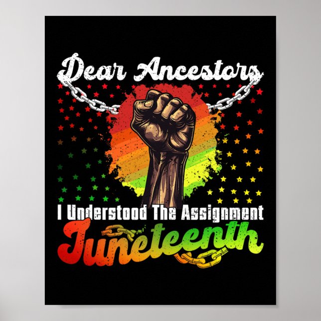 Poster Décimo-Junto Caros Ancestrais Eu Entendi A Ignação (Frente)