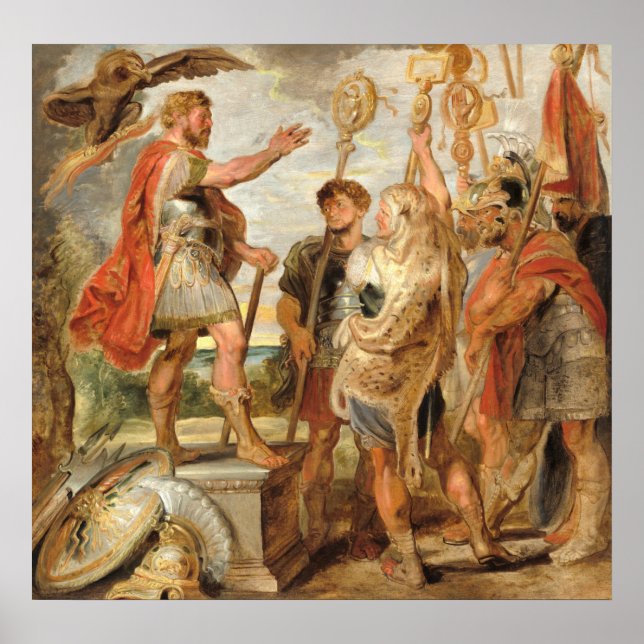Poster Decius Mus Dirigindo-se às Legiões, Rubens Fine Ar (Frente)