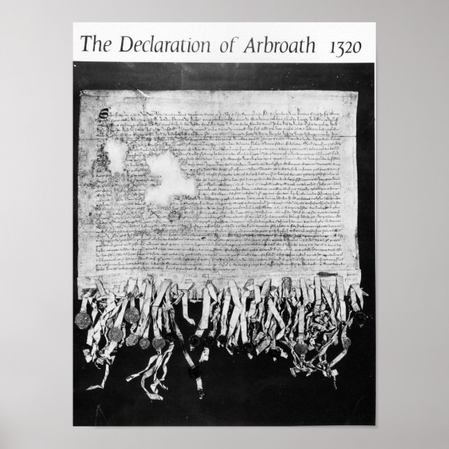 Pôster Declaração de Arbroath, 6 de abril de 1320 (Frente)