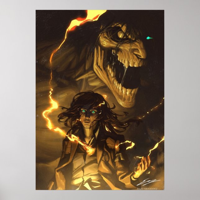 Poster Declaração de Guerra Eren Jaeger (Frente)