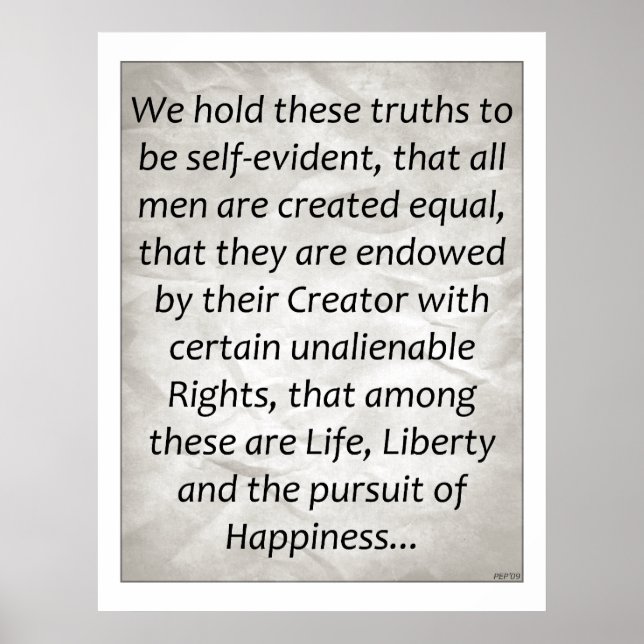 Pôster Declaração de independência (Frente)