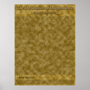 Pôster Declaração de independência