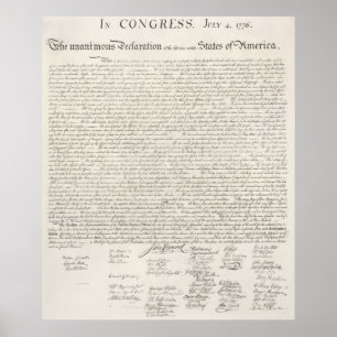 Poster Declaração de Independência da América