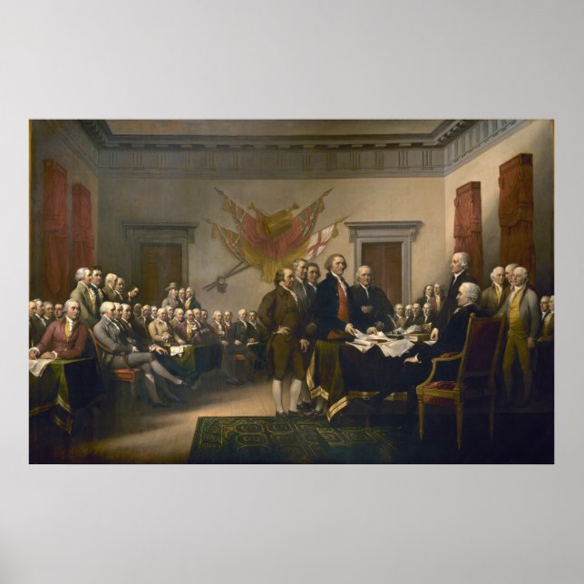 Pôster Declaração de independência de John Trumbull (Frente)