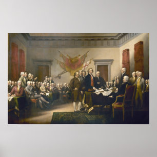Poster Declaração de independência de John Trumbull 1819