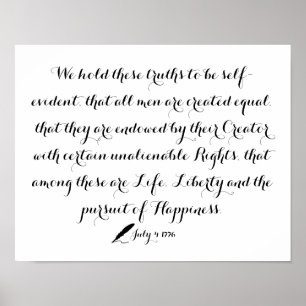 Poster Declaração de Independência dos Estados Unidos 