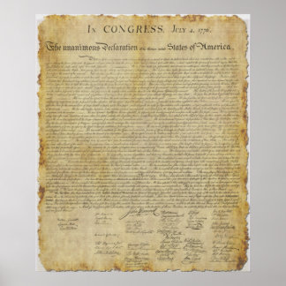 Poster Declaração de Independência dos Estados Unidos 177