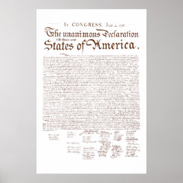 Poster Declaração de Independência dos EUA