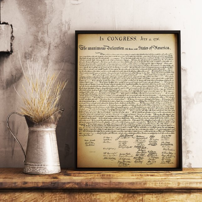 Poster Declaração de Independência Vintage (Criador carregado)