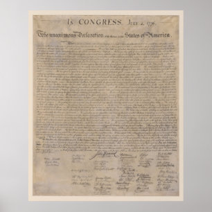 Poster Declaração dos E.U. de independência