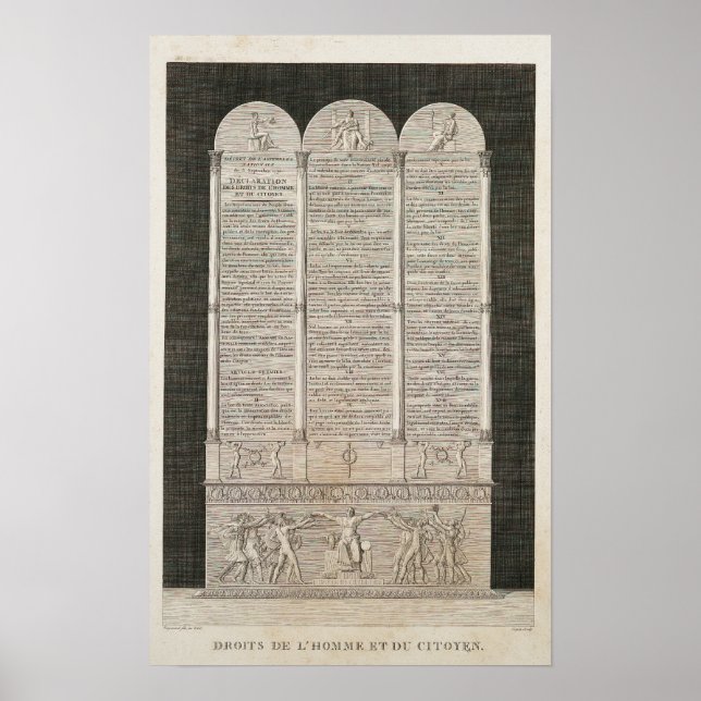 Poster Declaração Francesa dos Direitos do Homem (Frente)