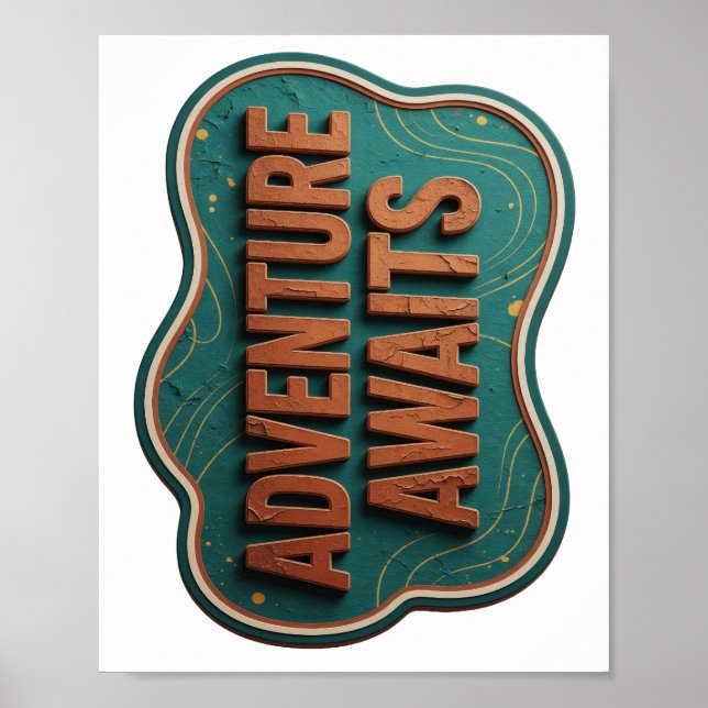 Poster Declaração Laranja AVENTURA ESPERA Design Personal (Frente)