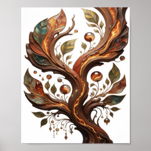 Poster Declaração Prata MOTIVO ARTÍSTICO ARTE ABSTRATA
