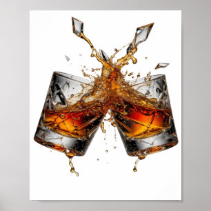 Poster Declaração Prata WHISKY SPLASH