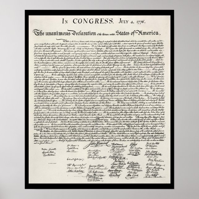 Poster Declaration of Independence (Frente)