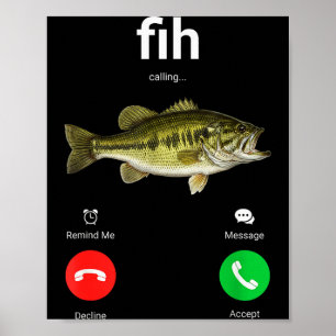 Poster Declinar chamada engraçada de telefone com erro de