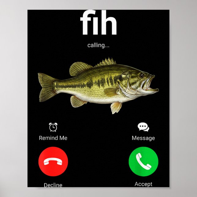 Poster Declinar chamada engraçada de telefone com erro de (Frente)