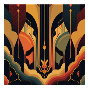 Pôster Deco Abstração Luminosa