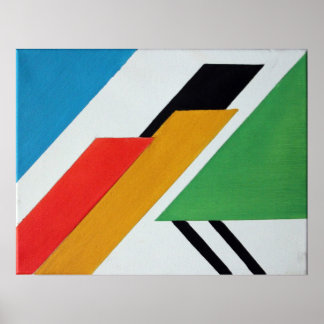 Pôster Decó - Arte Geométrica Abstrato