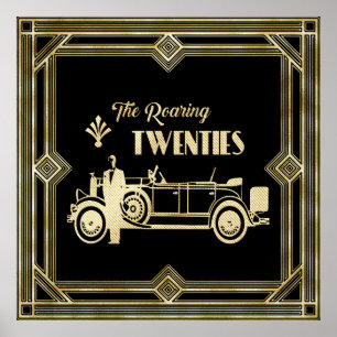 Poster Deco artístico da década de 20 de 1920