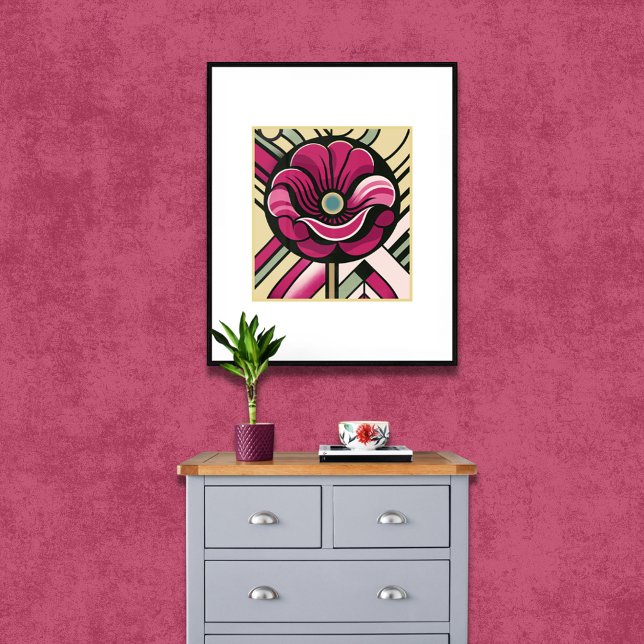 Poster Deco Bloom: A Poppy Roxa (Criador carregado)