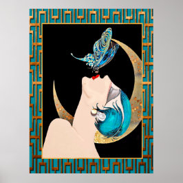 Poster Deco da Arte Francesa - Beijo da Borboleta