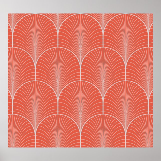 Poster Deco de arte de cinza vermelha, papel de parede de (Frente)