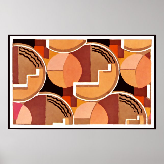 Poster Deco Geométrico em Laranjas (Frente)