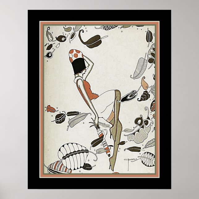 Poster Deco/Grunge de Arte de 1920 (Frente)