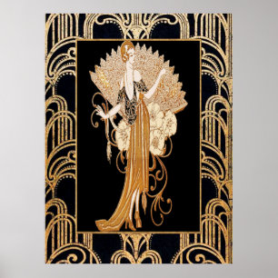 Poster Deco Lady Elegante com ventilador