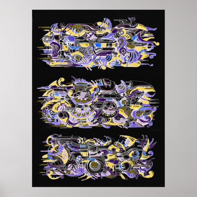 Poster deco' machine ink art (Frente)