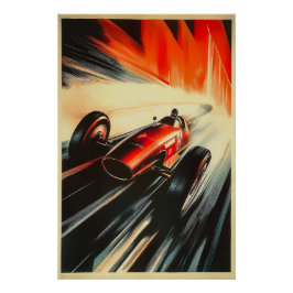 Pôster Deco Velocity - Art Deco Racing Poster