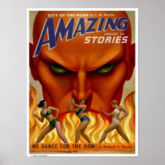 POSTER DECOR: CAPA DE REVISTA PULP VINTAGE