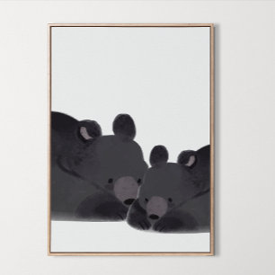Poster Decor da Sala do Urso do Pequeno Urso da Madeira