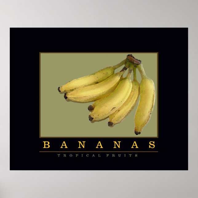 Poster decor de fruta de banana amarela (Frente)