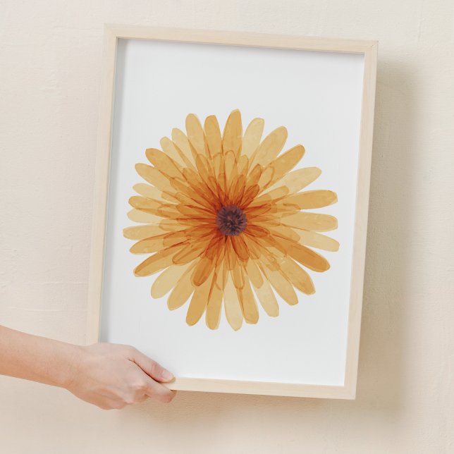 Poster Decor de Nursoros de Flor Laranja Daisy (Orange Sweet Flower Nursery Decor)