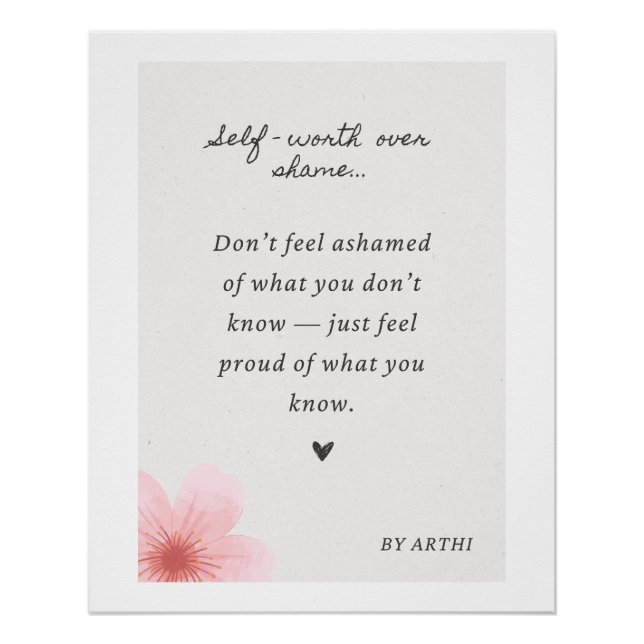 Pôster Decor de Parede Motivacional (Frente)