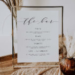 Poster Decor de Recepção do Sinal de Bar de Casamento S10<br><div class="desc">Nosso sinal de bar do menu de bebidas é perfeito para adicionar a um quadro a ser exibido no bar para permitir que seus convidados escolham quais bebidas para solicitar no seu evento. Este item faz parte da nossa Coleção de Casamentos Esterilizados S105, por favor, procure na nossa loja itens...</div>