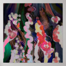 Decor de tendência da canvas Abstrato digital