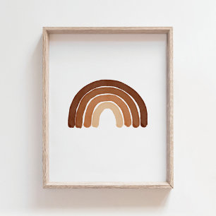 Poster Decor do Nursery Arco-Íris Laranja Queimado