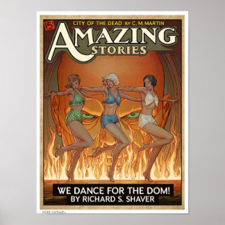 POSTER DECOR KITSCH: CAPA DE REVISTA PULP VINTAGE