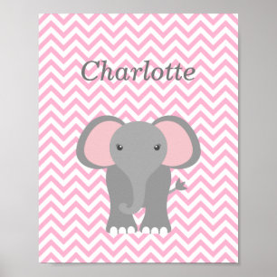 Poster Decor Personalizado de Enfermeiro do Elefante-Chev