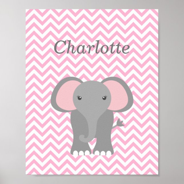 Poster Decor Personalizado de Enfermeiro do Elefante-Chev (Frente)