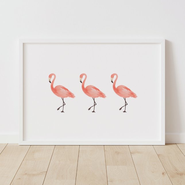 Poster Decor Tropical de Enfermeiro Flamingo Rosa (Criador carregado)